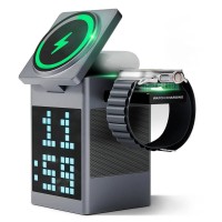 Valdus S5 All In one Bluetooth Speaker With Charger Black (Watch+Phone+Earbuds) (15W:Charge/Speaker:5W)